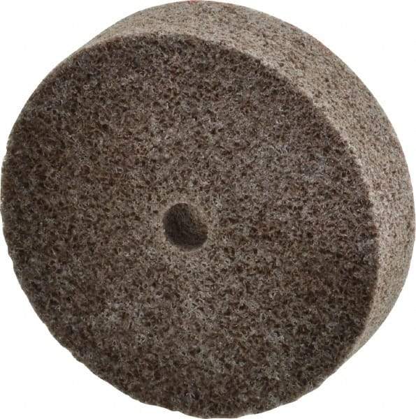 3M - 2" Diam, 1/2" Face Width, 1/4" Center Hole, Fine Grade, Aluminum Oxide Deburring Wheel - Unitized, Medium Density 5 Grade, 22,100 RPM - Benchmark Tooling