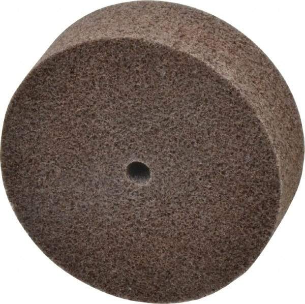 3M - 3" Diam, 1" Face Width, 1/4" Center Hole, Medium Grade, Aluminum Oxide Deburring Wheel - Unitized, Hard Density 7 Grade, 15,100 RPM - Benchmark Tooling