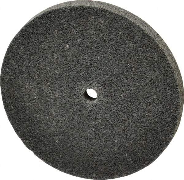 3M - 3" Diam, 1/4" Face Width, 1/4" Center Hole, Fine Grade, Silicon Carbide Deburring Wheel - Unitized, Hard Density 7 Grade, 18,100 RPM - Benchmark Tooling