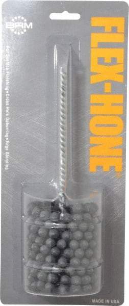 Brush Research Mfg. - 2-1/2" Bore Diam, 180 Grit, Silicon Carbide Flexible Hone - Extra Fine, 8" OAL - Benchmark Tooling