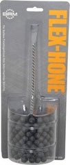 Brush Research Mfg. - 3" Bore Diam, 180 Grit, Silicon Carbide Flexible Hone - Extra Fine, 8" OAL - Benchmark Tooling