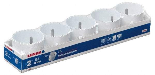 Lenox - 2" Diam, 1-1/2" Cutting Depth, Hole Saw - Bi-Metal Saw, Toothed Edge - Benchmark Tooling