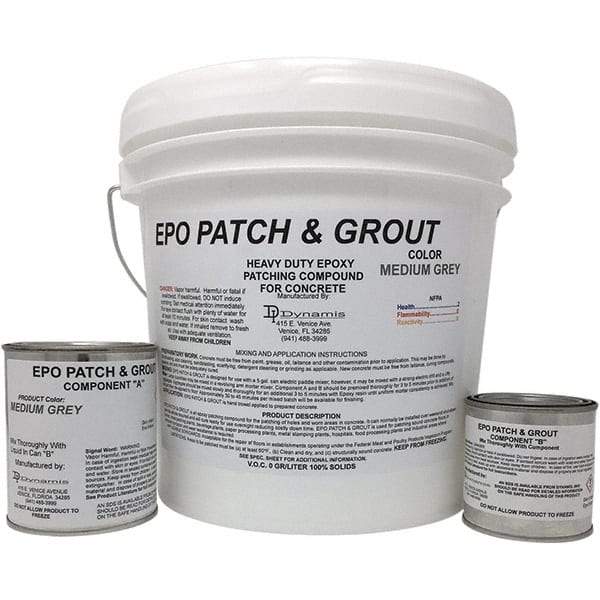 Made in USA - 2 Gal Concrete Repair/Resurfacing - Medium Gray, 25 Sq Ft Coverage, Epoxy Resin - Benchmark Tooling