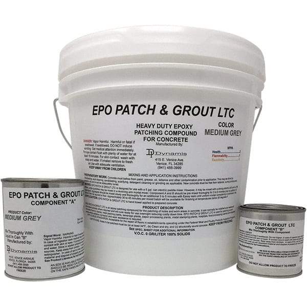 Made in USA - 2 Gal Concrete Repair/Resurfacing - Medium Gray, 25 Sq Ft Coverage, Epoxy Resin - Benchmark Tooling