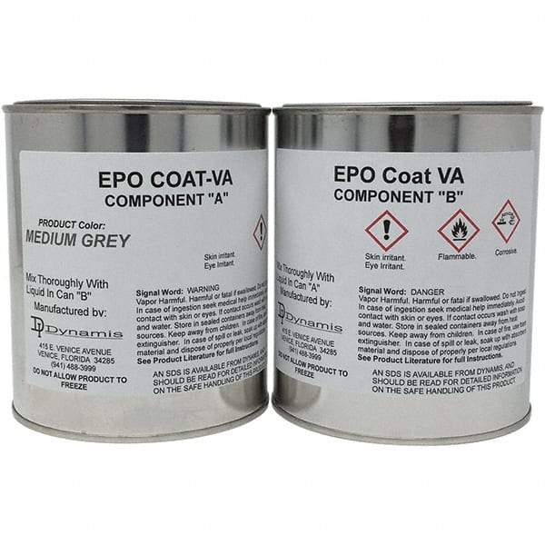 Made in USA - 1/2 Gal Gloss High-Solid Gray Concrete Floor Coating - 150 Sq Ft/Gal Coverage, 87 g/L VOC Content - Benchmark Tooling