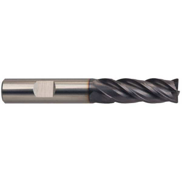 Guhring - 3/8" Diam, 1" Length of Cut, 3/8" Shank Diam, 2-1/2" OAL, 4 Flute Solid Carbide Square End Mill - Benchmark Tooling