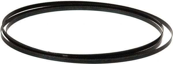 M.K. MORSE - 18 TPI, 9' 6" Long x 3/8" Wide x 0.025" Thick, Welded Band Saw Blade - High Carbon Steel, Toothed Edge, Raker Tooth Set, Flexible Back, Contour Cutting - Benchmark Tooling