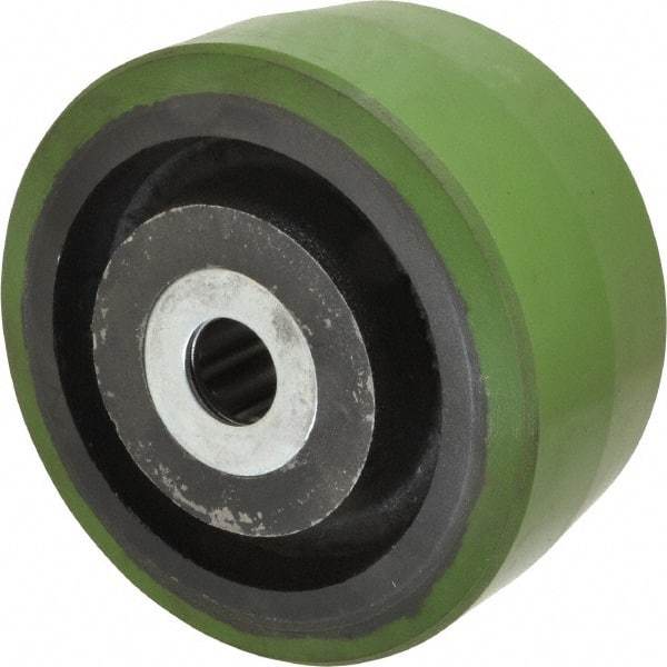 Albion - 6 Inch Diameter x 3 Inch Wide, Polyurethane Caster Wheel - 2,040 Lb. Capacity, 3-1/4 Inch Hub Length, 1 Inch Axle Diameter, Roller Bearing - Benchmark Tooling