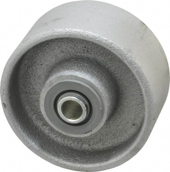 Albion - 4 Inch Diameter x 2 Inch Wide, Cast Iron Caster Wheel - 1,000 Lb. Capacity, 2-3/16 Inch Hub Length, 1/2 Inch Axle Diameter, Roller Bearing - Benchmark Tooling