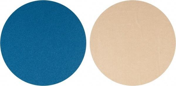Superior Abrasives - 24" Diam, 50 Grit Zirconia Alumina Adhesive PSA Disc - Coarse Grade, Blue, X Weighted Backing, Flexible - Benchmark Tooling