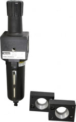 Parker - 1-1/2" NPT Port Heavy Duty 1 Piece Filter/Regulator FRL Unit - Metal Bowl, 250 SCFM, 250 Max psi, 15.95" High, Manual Drain - Benchmark Tooling