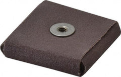 3M - 120 FEPA Grit, Fine Grade, Aluminum Oxide Square Pad - 2" Long x 2" Wide x 1/2" Thick, Cloth Backed, X Backing Weight, 12,000 Max RPM - Benchmark Tooling