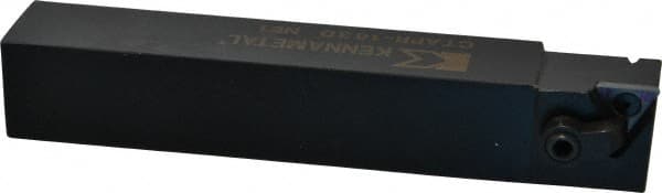 Kennametal - CTAP, Right Hand Cut, 3° Lead Angle, 1" Shank Height x 1" Shank Width, Positive Rake Indexable Turning Toolholder - 6" OAL, TP..32. Insert Compatibility, Series Kendex - Benchmark Tooling