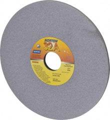Norton - 8" Diam x 1-1/4" Hole x 1/4" Thick, I Hardness, 80 Grit Surface Grinding Wheel - Aluminum Oxide, Type 1, Medium Grade, 3,600 Max RPM, Vitrified Bond, No Recess - Benchmark Tooling