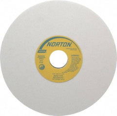 Norton - 8" Diam x 1-1/4" Hole x 1/4" Thick, I Hardness, 80 Grit Surface Grinding Wheel - Aluminum Oxide, Type 1, Medium Grade, 3,600 Max RPM, Vitrified Bond, No Recess - Benchmark Tooling