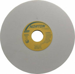 Norton - 8" Diam x 1-1/4" Hole x 1/4" Thick, J Hardness, 80 Grit Surface Grinding Wheel - Aluminum Oxide, Type 1, Medium Grade, 3,600 Max RPM, Vitrified Bond, No Recess - Benchmark Tooling