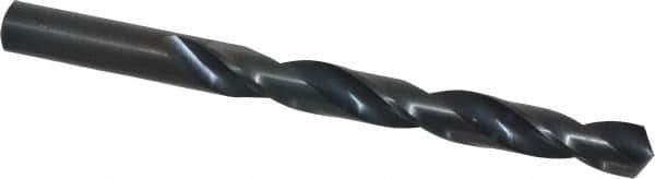 Hertel - 12.8mm 118° High Speed Steel Jobber Drill - Oxide Finish, Right Hand Cut, Spiral Flute, Straight Shank, 152mm OAL, Standard Point - Benchmark Tooling