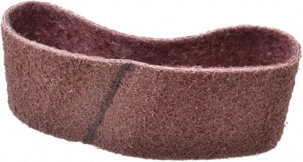 Brite Star - 3" Wide x 21" OAL, Aluminum Oxide Abrasive Belt - Aluminum Oxide, Medium, Nonwoven, Series SC-BS - Benchmark Tooling