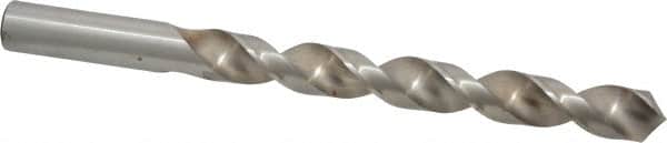 Interstate - 31/64" 140° High Speed Steel Jobber Drill - Bright Finish, Right Hand Cut, Spiral Flute, Straight Shank, 5-7/8" OAL, Standard Point - Benchmark Tooling