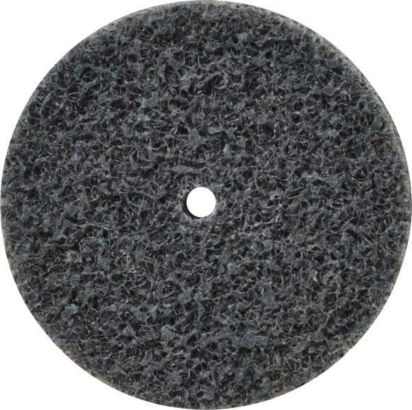 3M - 1-1/2" Diam, 1/4" Face Width, 1/8" Center Hole, Fine Grade, Silicon Carbide Deburring Wheel - Unitized, Soft Density 2 Grade, 20,100 RPM - Benchmark Tooling