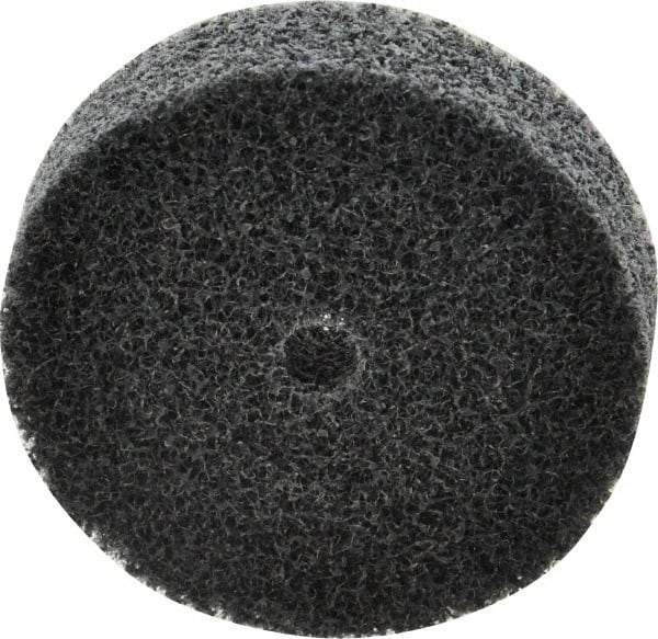 3M - 2" Diam, 1/2" Face Width, 1/4" Center Hole, Fine Grade, Silicon Carbide Deburring Wheel - Unitized, Soft Density 2 Grade, 16,100 RPM - Benchmark Tooling