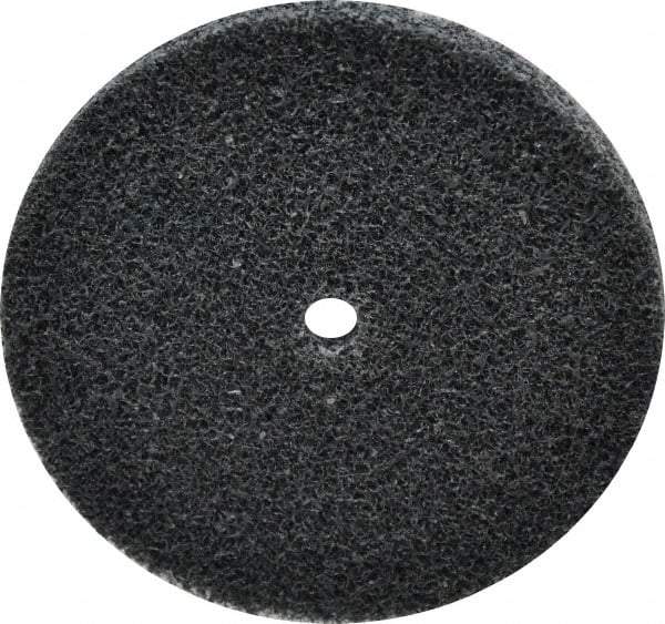 3M - 3" Diam, 1/4" Face Width, 1/4" Center Hole, Fine Grade, Silicon Carbide Deburring Wheel - Unitized, Soft Density 2 Grade, 12,100 RPM - Benchmark Tooling