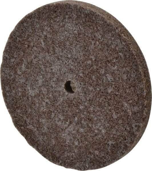 3M - 3" Diam, 1/4" Face Width, 1/4" Center Hole, Medium Grade, Aluminum Oxide Deburring Wheel - Unitized, Hard Density 8 Grade, 18,100 RPM - Benchmark Tooling