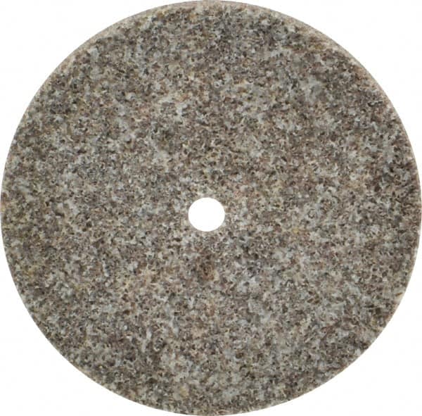 3M - 3" Diam, 1/4" Face Width, 1/4" Center Hole, Coarse Grade, Aluminum Oxide Deburring Wheel - Unitized, Hard Density 8 Grade, 18,100 RPM - Benchmark Tooling
