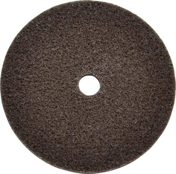 3M - 3" Diam, 1/4" Face Width, 3/8" Center Hole, Fine Grade, Aluminum Oxide Deburring Wheel - Unitized, Medium Density 4 Grade, 18,100 RPM - Benchmark Tooling