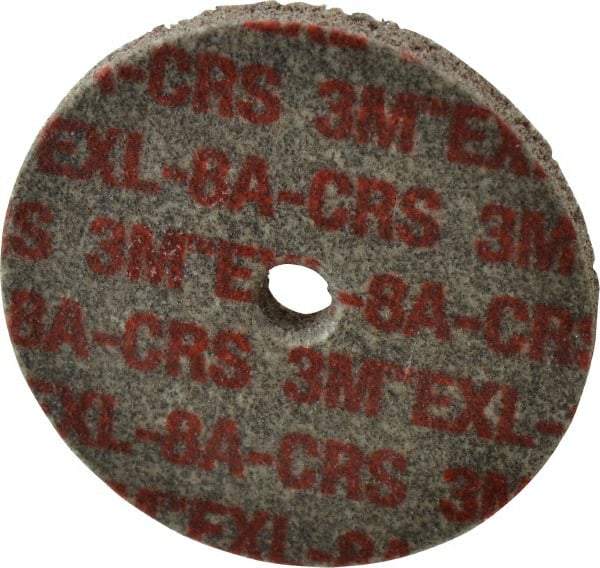 3M - 3" Diam, 1/4" Face Width, 3/8" Center Hole, Coarse Grade, Aluminum Oxide Deburring Wheel - Unitized, Hard Density 8 Grade, 18,100 RPM - Benchmark Tooling