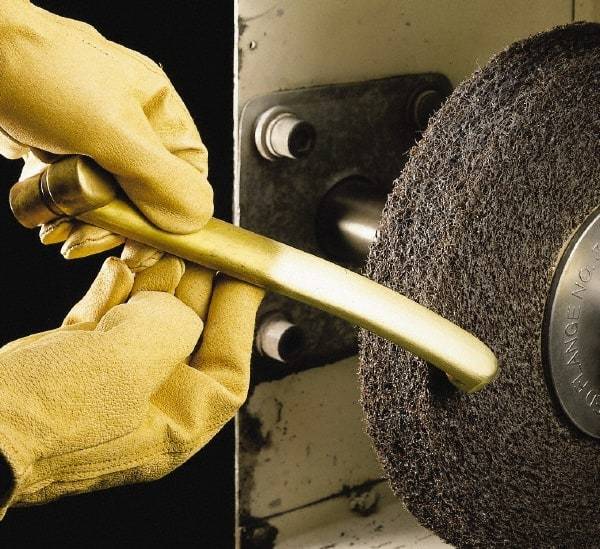 3M - 12" Diam, 1/2" Face Width, 5" Center Hole, Fine Grade, Silicon Carbide Deburring Wheel - Convolute, Hard Density 7 Grade, 3,000 RPM - Benchmark Tooling