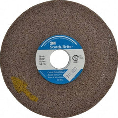 3M - 6" Diam, 1/2" Face Width, 1" Center Hole, Fine Grade, Aluminum Oxide Deburring Wheel - Convolute, Medium Density 5 Grade, 6,000 RPM - Benchmark Tooling