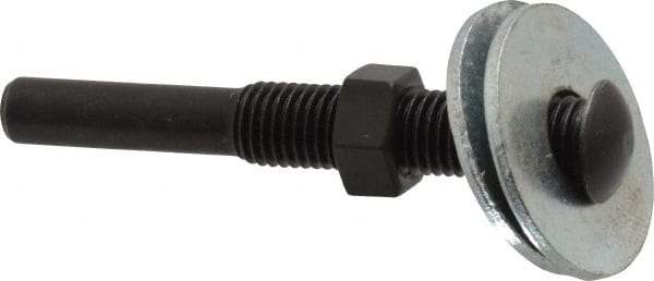 3M - 1/4" Shank Diam Unitized Deburring Wheel Mandrel - Compatible with 2 Inch, 3" Diam x 1/4" Wide x 1/4" Hole Deburring Wheels - Benchmark Tooling