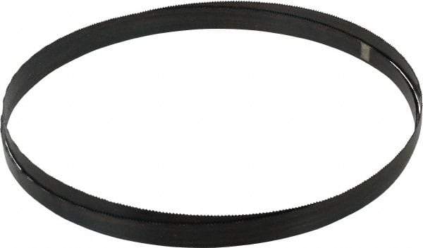 Disston - 14 TPI, 7' 9" Long x 1/2" Wide x 0.025" Thick, Welded Band Saw Blade - Carbon Steel, Toothed Edge, Wavy Tooth Set, Hard Back, Contour Cutting - Benchmark Tooling