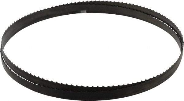 Disston - 4 TPI, 7' 9-1/2" Long x 1/2" Wide x 0.025" Thick, Welded Band Saw Blade - Carbon Steel, Toothed Edge, Raker Tooth Set, Hard Back, Contour Cutting - Benchmark Tooling