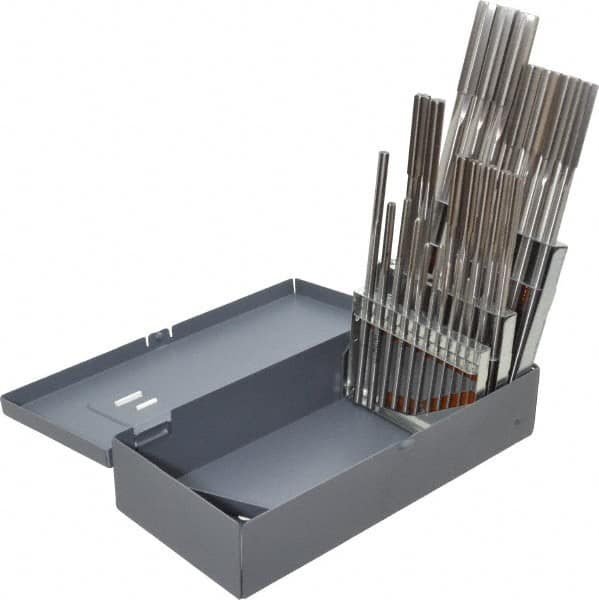 Alvord Polk - 1mm to 13mm, Chucking Reamer Set - Straight Flute, Right Hand Cut, 25 Pieces - Benchmark Tooling