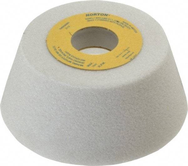 Norton - 3" Diam, 3/4" Hole Size, 1-1/4" Overall Thickness, 60 Grit, Type 11 Tool & Cutter Grinding Wheel - Medium Grade, Aluminum Oxide, J Hardness, Vitrified Bond, 7,640 RPM - Benchmark Tooling