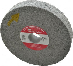 3M - 6" Diam, 1" Face Width, 1" Center Hole, Fine Grade, Silicon Carbide Deburring Wheel - Convolute, Hard Density 8 Grade, 6,000 RPM - Benchmark Tooling