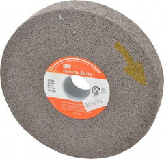 3M - 6" Diam, 1" Face Width, 1" Center Hole, Fine Grade, Aluminum Oxide Deburring Wheel - Convolute, Hard Density 7 Grade, 6,000 RPM - Benchmark Tooling