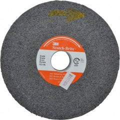 3M - 6" Diam, 1" Face Width, 1" Center Hole, Fine Grade, Silicon Carbide Deburring Wheel - Convolute, Hard Density 8 Grade, 6,000 RPM - Benchmark Tooling