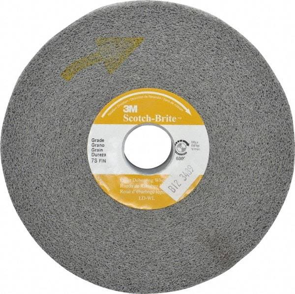 3M - 6" Diam, 1" Face Width, 1" Center Hole, Fine Grade, Silicon Carbide Deburring Wheel - Convolute, Hard Density 7 Grade, 6,000 RPM - Benchmark Tooling