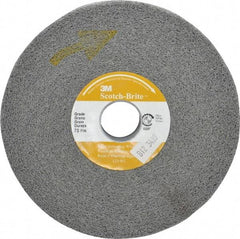 3M - 6" Diam, 1" Face Width, 1" Center Hole, Fine Grade, Silicon Carbide Deburring Wheel - Convolute, Hard Density 7 Grade, 6,000 RPM - Benchmark Tooling