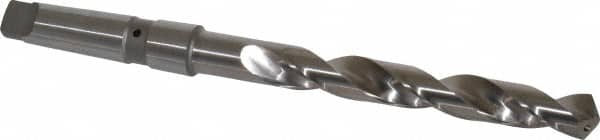 Value Collection - 25/32", 3MT 118° Point Cobalt Taper Shank Drill Bit - Bright Finish, 6-3/8" Flute Length, 11" OAL, Spiral Flute, Through Coolant - Benchmark Tooling