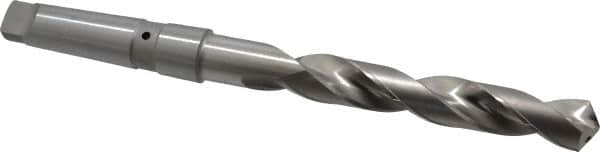 Value Collection - 1-1/16", 4MT 118° Point Cobalt Taper Shank Drill Bit - Bright Finish, 7-1/4" Flute Length, 12-7/8" OAL, Spiral Flute, Through Coolant - Benchmark Tooling