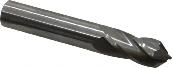 Melin Tool - 7/16" Diam, 1" LOC, 4 Flute, 90° Point Angle, Solid Carbide Drill Mill - Uncoated, 2-3/4" OAL, 7/16" Shank Diam - Benchmark Tooling