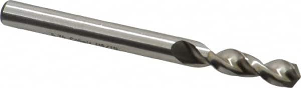 Accupro - 5.75mm 130° Parabolic Flute Cobalt Screw Machine Drill Bit - Bright Finish, Right Hand Cut, 28mm Flute Length, 66mm OAL, Split Point, Straight Shank - Benchmark Tooling