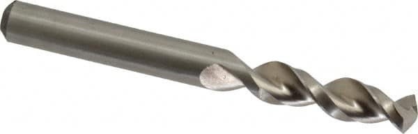 Accupro - 0.295" 130° Parabolic Flute Cobalt Screw Machine Drill Bit - Bright Finish, Right Hand Cut, 1.339" Flute Length, 2.913" OAL, Split Point, Straight Shank - Benchmark Tooling