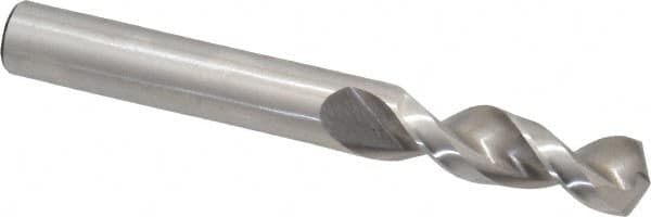 Accupro - 13/32" 130° Parabolic Flute Cobalt Screw Machine Drill Bit - Bright Finish, Right Hand Cut, 1.693" Flute Length, 3.504" OAL, Split Point, Straight Shank - Benchmark Tooling
