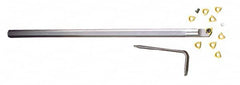 Everede Tool - 0.244" Min Bore Diam, 4" OAL, 0.187" Shank Diam, Indexable Boring Bar - WCGT 0 Insert, Screw Holding Method - Benchmark Tooling