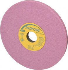 Norton - 8" Diam x 1-1/4" Hole x 1/2" Thick, K Hardness, 46 Grit Surface Grinding Wheel - Aluminum Oxide, Type 1, Coarse Grade, 3,105 Max RPM, Vitrified Bond, No Recess - Benchmark Tooling